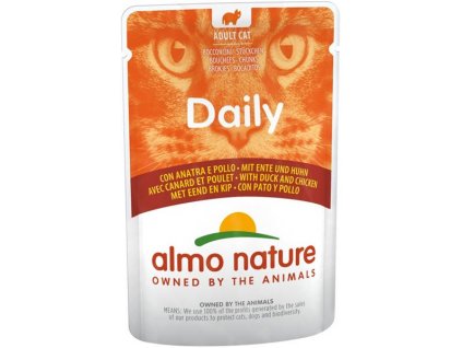 Almo Nature Daily Menu cat kaps.kuře a kachna 70g