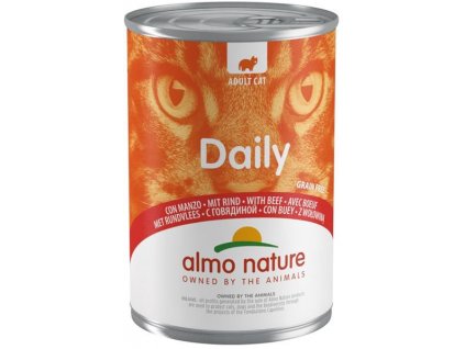 Almo Nature Daily Menu cat konz. hovězí 400g