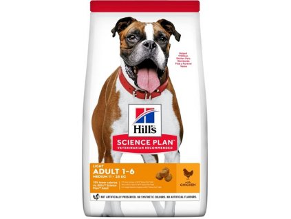 Hill's Science Plan Canine Adult Light Medium Chicken Dry 14 kg