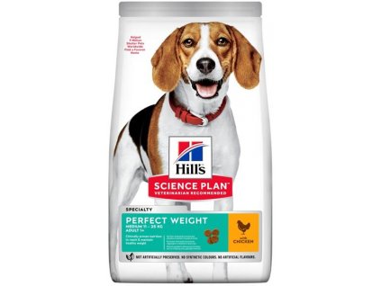 Hill's Science Plan Canine Adult Perfect Weight Medium Chicken Dry 12 kg