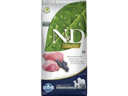N&D PRIME Dog GRAIN FREE Adult M/L Lamb & Blueberry 12 kg