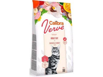 Calibra Cat Verve Grain Free Adult Chicken&Turkey 3,5 kg