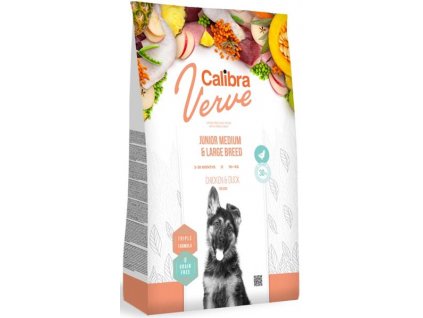 Calibra Dog Verve GF Junior Medium & Large Chicken & Duck 12 kg