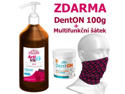 Artivit sir. 1000 ml + DentOn 100g a šátek zdarma