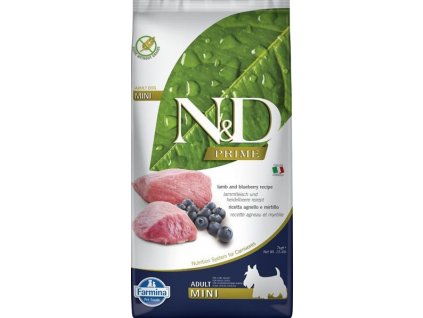 N&D PRIME Dog GF Lamb & Blueberry Adult Mini 7 kg