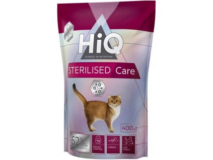 HiQ Cat Dry Adult Sterilised 400 g  + 3% SLEVA Slevový kupón: extra