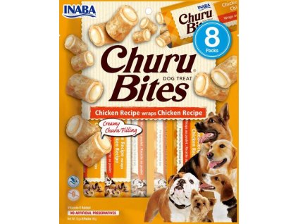 Inaba Churu Bites dog snack kuře a tuňák 8x 12g