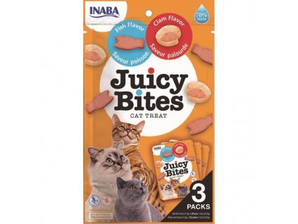 Inaba Juicy Bites cat snack ryba a škeble