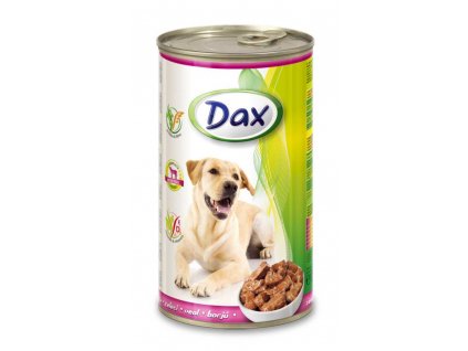 Dax Dog kousky telecí, konzerva 1240 g