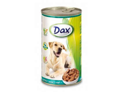 Dax Dog kousky zvěřina, konzerva 1240 g