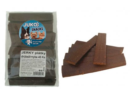 Jerky plátky Drůbeží & ryba JUKO Snacks (45 ks)