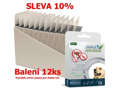 Max Biocide Collar Dog repelentní obojek, pes 75 cm (12 ks) SLEVA 10 % !CZ!