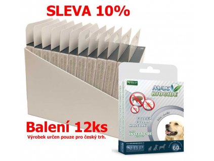 Max Biocide Collar Dog repelentní obojek, pes 60 cm (12 ks) SLEVA 10 % !CZ!