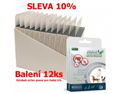 Max Biocide Collar Dog repelentní obojek, pes 38 cm (12 ks) SLEVA 10 % !CZ!