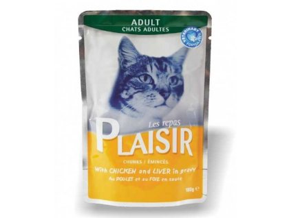 Plaisir Cat kuřecí & játra, kapsička 100 g