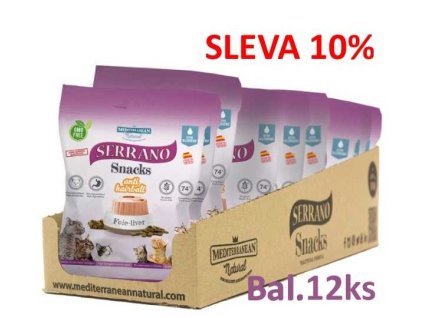 Serrano Snack Cat AntiHairball Liver 50 g (12 ks) SLEVA 10 %