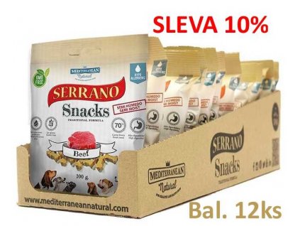 Serrano Snack Dog Beef 100 g (12 ks) SLEVA 10 %