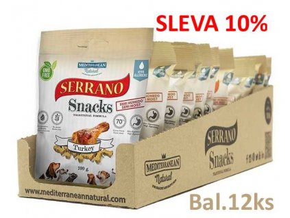 Serrano Snack Dog Turkey 100 g (12 ks) SLEVA 10 %
