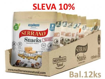 Serrano Snack Dog Liver 100 g (12 ks) SLEVA 10 %