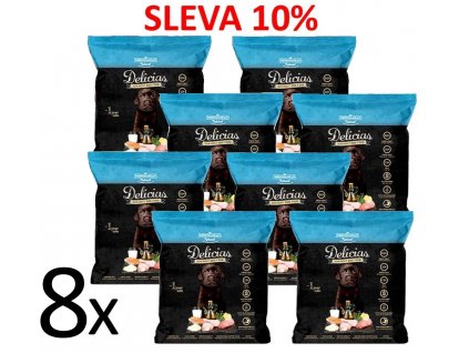 Delicias Dog Puppy Soft poloměkké krmivo 800 g (8 ks) SLEVA 10 %