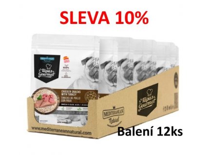 Tapas Gourmet snack Dog Chicken & Turkey 190 g (12 ks) SLEVA 10 %