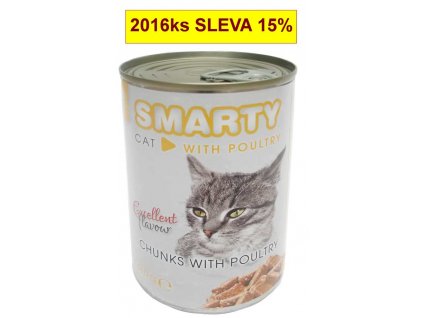 SMARTY Cat Drůbeží chunks, konzerva 410 g