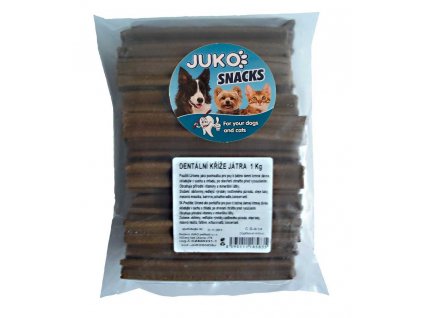 Dentální kříž Játra JUKO Snacks 1 kg (cca 42 - 51 ks)