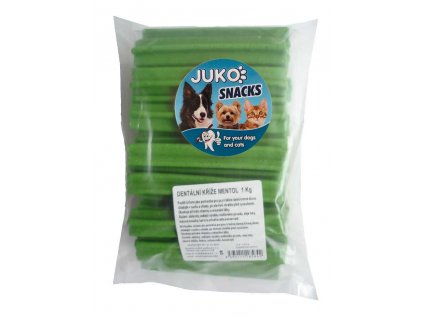 Dentální kříž Mentol JUKO Snacks 1 kg (cca 44 ks)