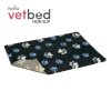 Vetbed protiskluz / Drybed Grafit modré a bílé packy DELUXE 100 x 75 cm, vlas 30 mm