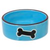 Miska DOG FANTASY keramická potisk kost modrá 12,5 cm