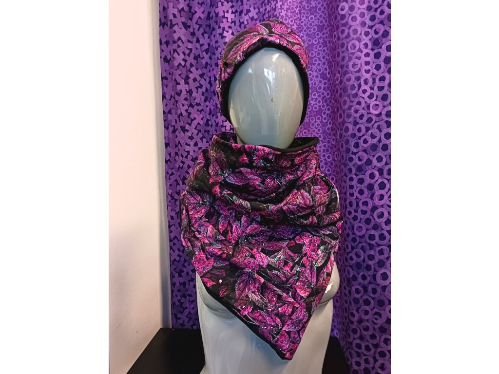 Set šátkošála a čepice Lístečky