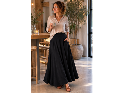 Maxi sukně Freedom Black
