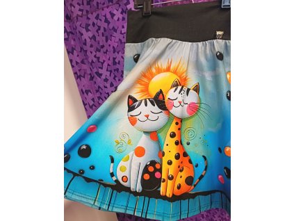 Dětská sukně Kočky