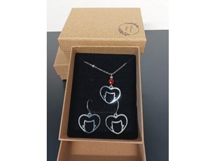 Sada - kočičky v srdíčku