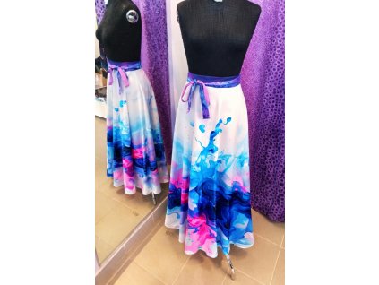 Zavinovací maxi sukně Vlna