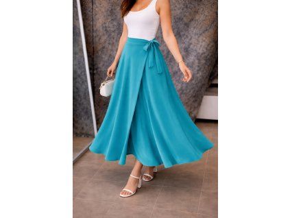 Zavinovací maxi sukně Tyrkys