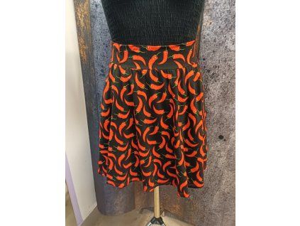Půlkolová sukně Chilli papričky