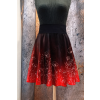 Půlkolová sukně Červená bordura