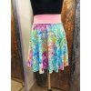 Půlkolová sukně Duhové lístečky