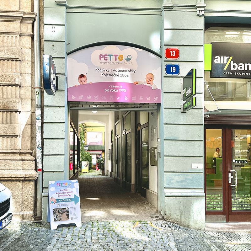 Prodejna kojeneckých potřeb – Petto Liberec