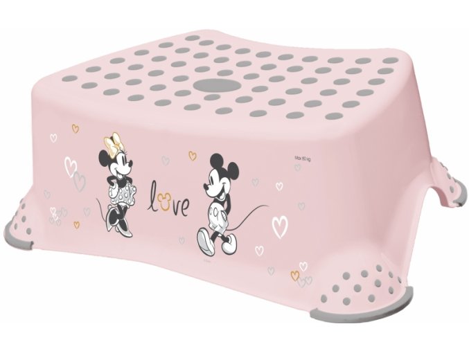 120107 207860 keeeper stolicka schudek s protiskluzovou funkci minnie mouse ruzovy