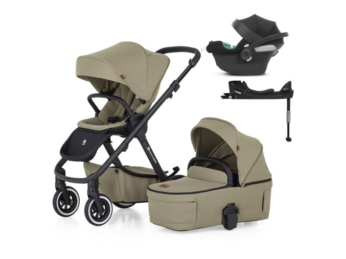PETITE&MARS ICON 2v1 AIR + CYBEX Aton B2 i-Size + základna,mossy green