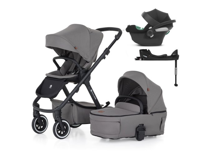 PETITE&MARS ICON 2v1 AIR + CYBEX Aton B2 i-Size + základna, Dove Grey