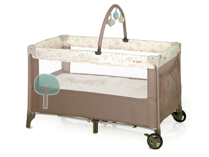JANÉ Postýlka cestovní s patrem a hrazdou Two Levels Toys Iris