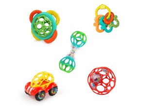 BRIGHT STARTS Hračka Oball set Soothers & Shakers™ 5ks 0m+