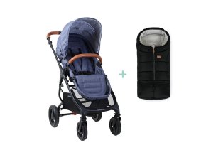 VALCO BABY Kočárek sportovní Trend 4 Ultra Denim + PETITE&MARS fusak Jibot