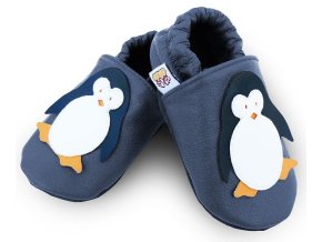 Capiki - Capáčky kožené BF 6-12 měsíců - PINGU