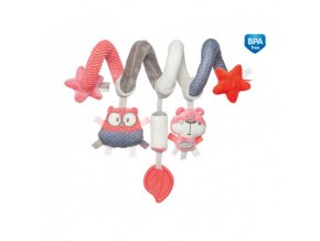 canpol babies plysova spirala do kocarku pastel friends cervena