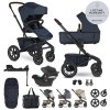 EASYWALKER Zvýhodněný set Kočárek Jimmey - 2x sada kol + fusak +taška+ CYBEX Aton B2 i-Size + základna,, Indigo Blue