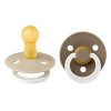 BIBS Colour cumliky z prirodneho kaucuku 2ks Nocny Vanilla Dark Oak velkost 2